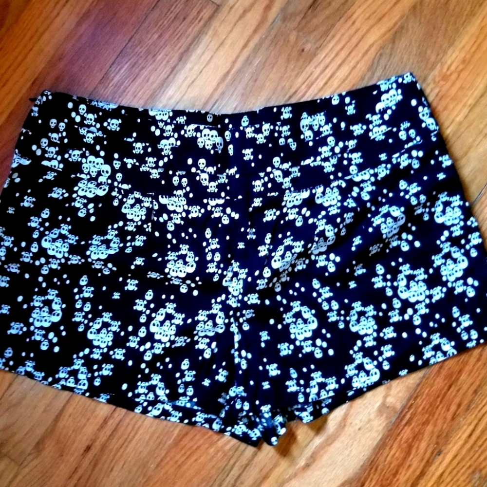 Charlotte Russe rayon skull shorts